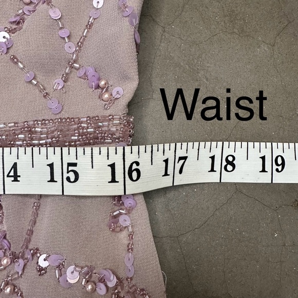 Mac Duggal sequin V-neck, long bishop sleeve trumpet dress Sz 10 - Picture 12 of 14